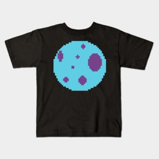 Blue Moon in pixel Kids T-Shirt